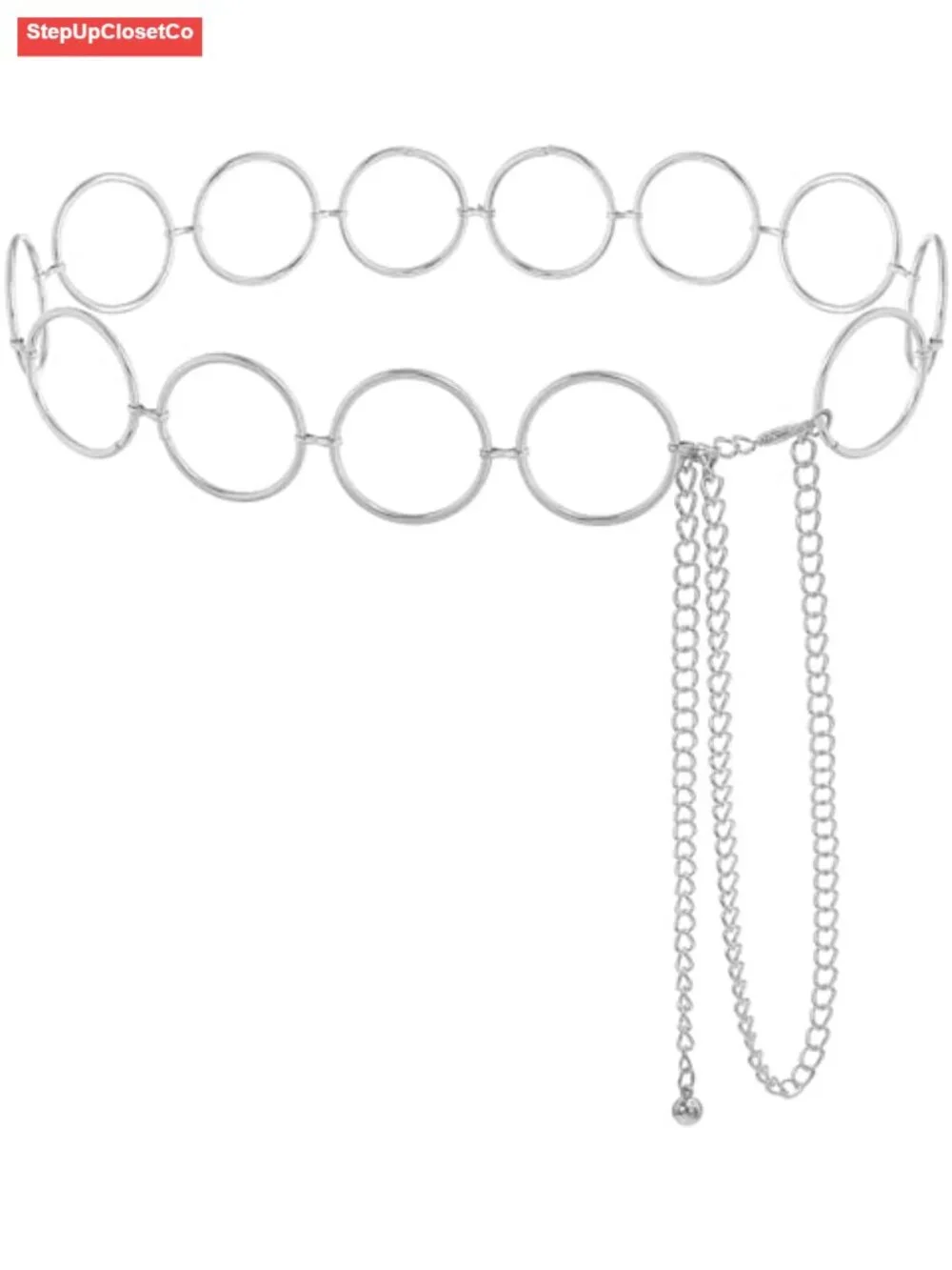 Women's Waist Chain Belt Metal Link Body Chain for Dresses Jeans - Adjustable